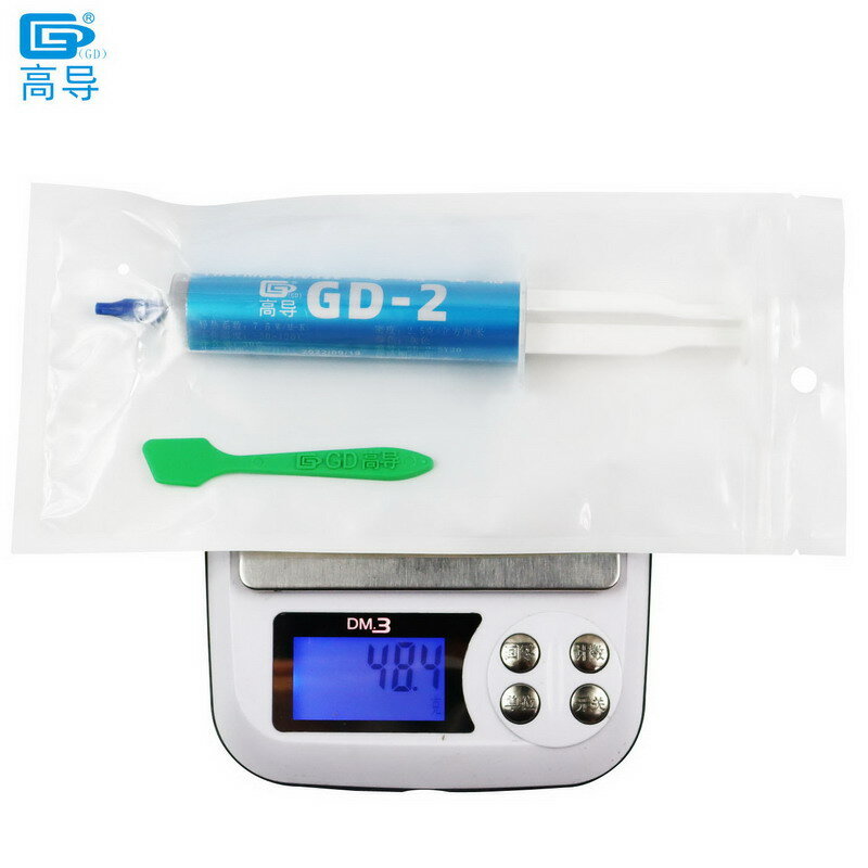Pasta de grasa conductora térmica GD-2, compuesto de disipador de calor de yeso, peso neto de 1/3/7/15/30 gramos, color gris, para CPU, LED, GPU, SSY