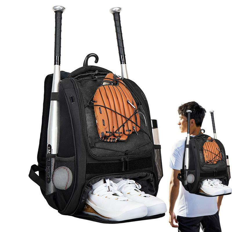 Baseball Backpack Boys Baseball Bag Baseball Backpack With Shoe Compartment Youth Baseball Backpack Large Capacity Baseball Bat