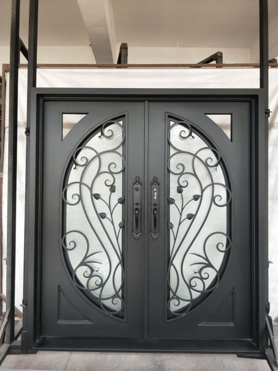 Железная дверь наилучшего качества, домашняя изогнутая одинарная двойная основная входная дверь, входная дверь, кованая цена