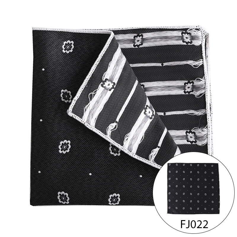 Zwarte Zak Vierkante Mannen Zakdoek Luxe Merk Ontwerp Voor Mannen Pak Pocket Nieuwe Silk Hanky Dot Man Pak Accessorie tie