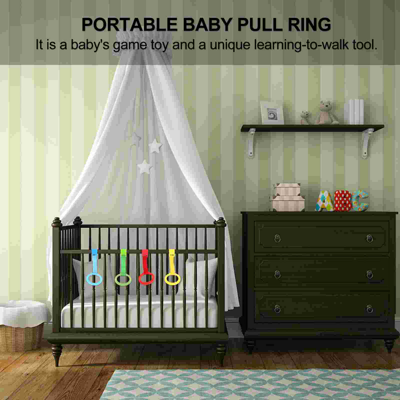 Baby Pull Ring Rings Up Stand culla Toddler Playpen Assistant Walking manici in piedi per giocattoli accessori apprendimento del letto