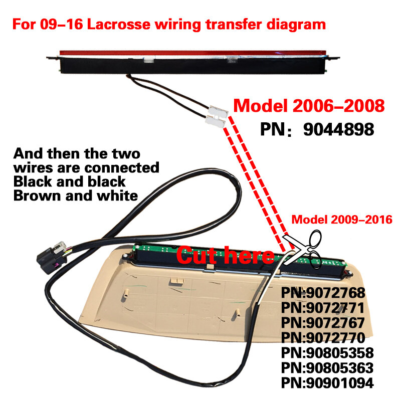 Стоп-сигналы для багажника GM BUICK 06-16 OLD LACROSSE NEW LACROSSE 9044898 5486872