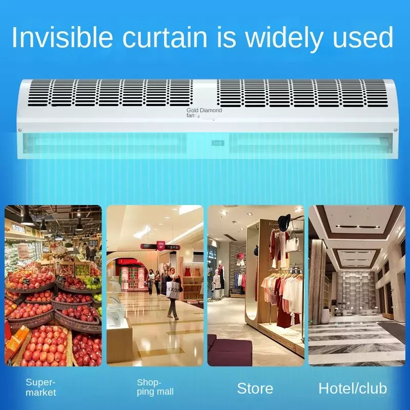 Commercial Air Curtain Door for Supermarket and Cold Storage with Silent Operation