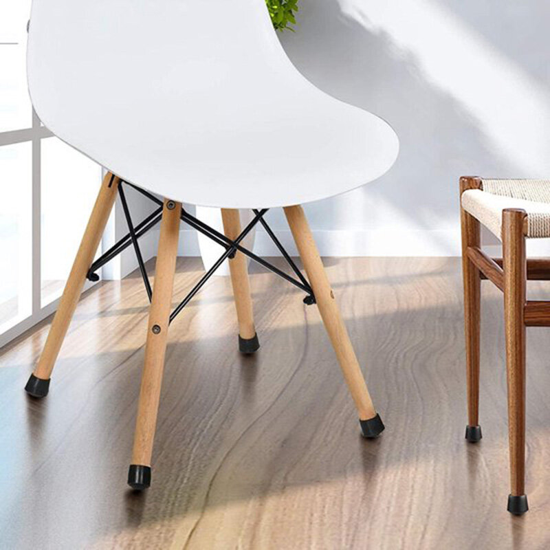 4 tamanho 16 pces silicone cadeira perna bonés meias preto redondo móveis pés almofadas antiderrapante tabela desliza pés capa protetor de piso de madeira