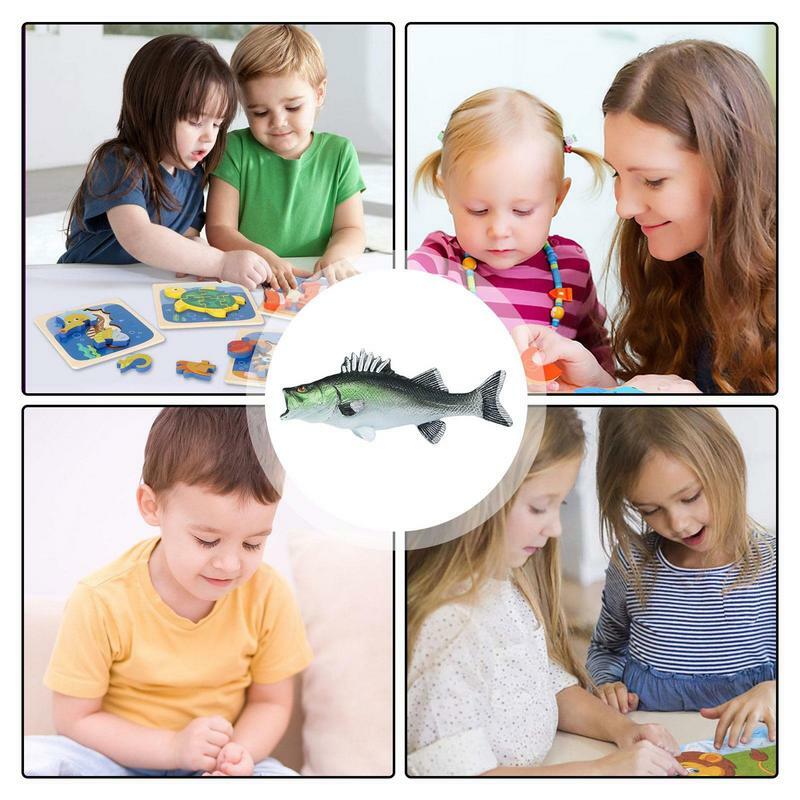 Figurinhas de modelo animal marinho para crianças, simulação atum, snapper vermelho, salmão, simulado, figura de ação realista, brinquedo educativo