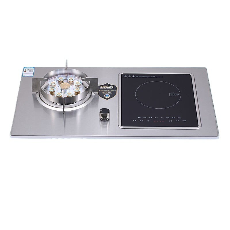Gas-electric dual-purpose gas stove dual-range gas stove induction cooker integrated embedded desktop
