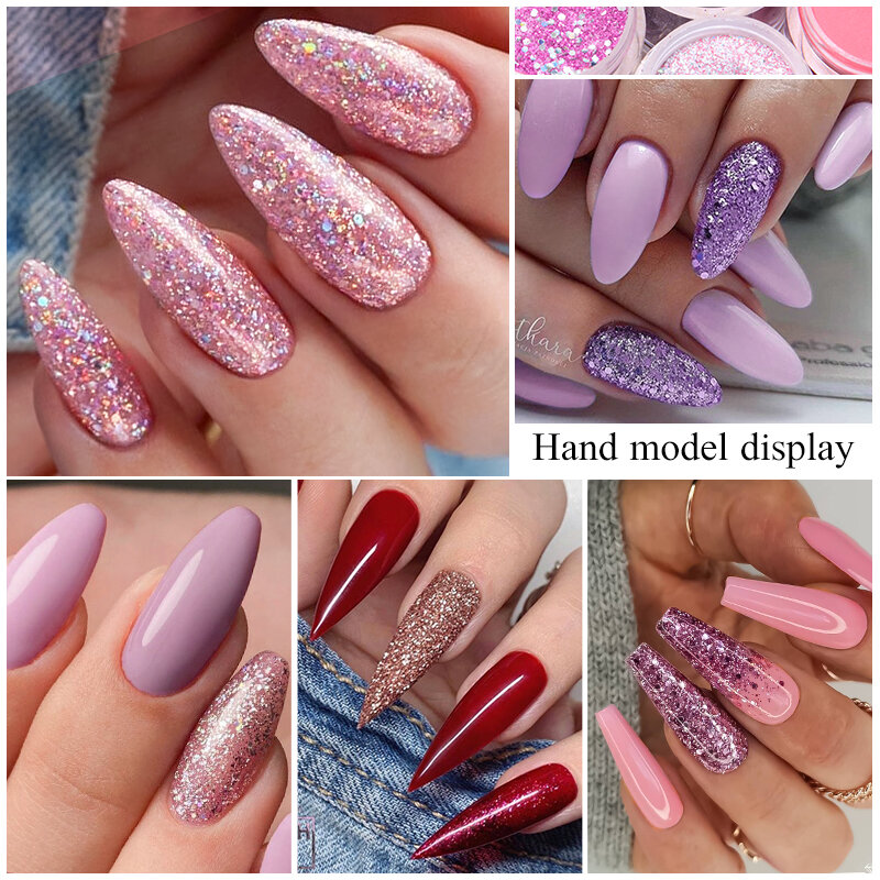 Mtssii 5g Set di polvere per unghie da immersione Nude Pink Nail Glitter Powder Dipping Liquid System Kit Nail Art Decoration No Need Lamp Cure