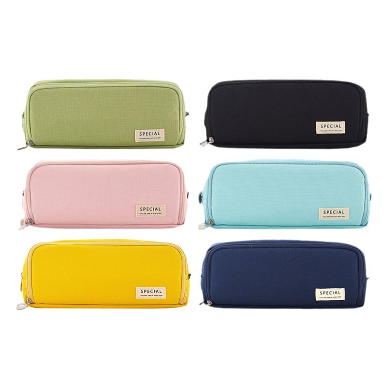Zipper Pencil Pouch Compact Stationery Organizer Portable Pencil Case Pen Bag for Teen Boys Girls School Children Birthday Gifts
