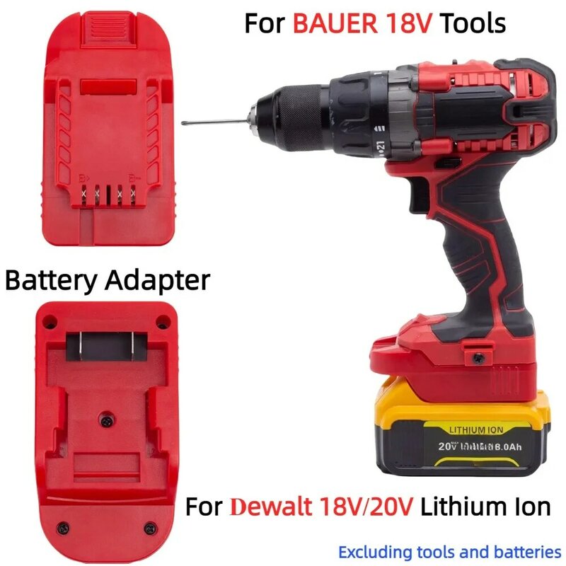 Batterie kompatible Adapter für Dewalt 18V/20V Li-Ion zu Bauer 18V Strom bürstenlose Akku-Bohr werkzeuge (nur Adapter)