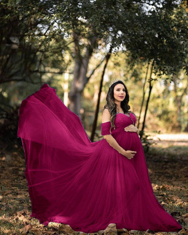 マタニティドレス写真の小道具vネックマキシレースドレス妊婦妊娠写真撮影布ヘッドバンドアクセサリー