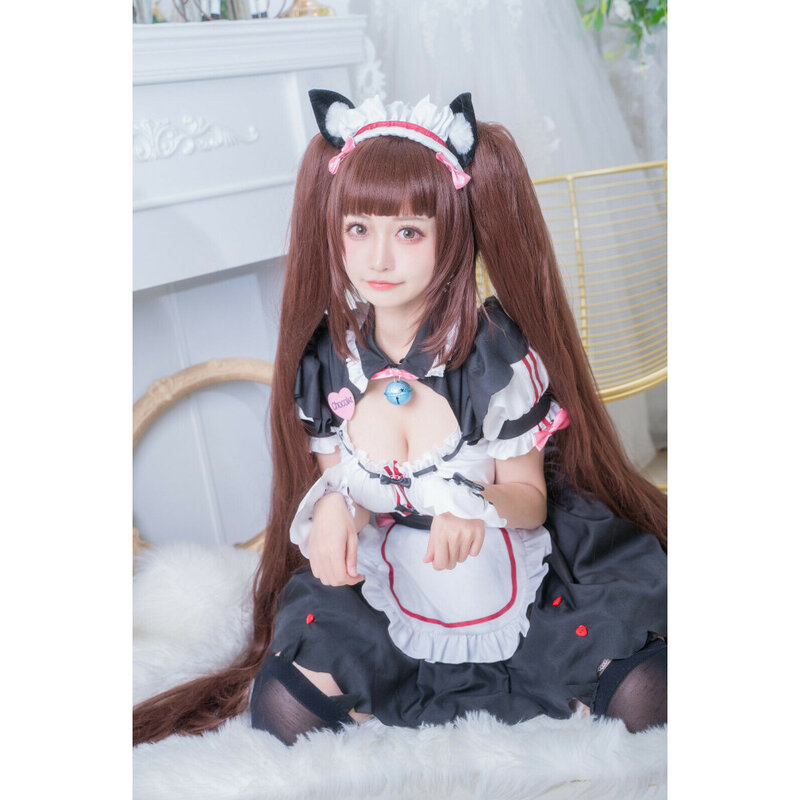 Vanilla Cosplay Costume In Stock Maid Dress Maid Outfit NEKOPARA Chocola Vanilla OVA Maid Game Uniform Cat Neko Girl Women