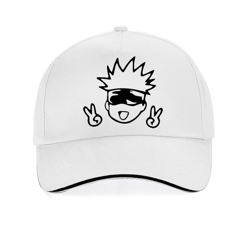 Manga Japanese Anime Jujutsu Kaisen hat Men Funny gojo satoru berretto da Baseball Yuji Itadori Graphic Teens Cotton Snapback hat