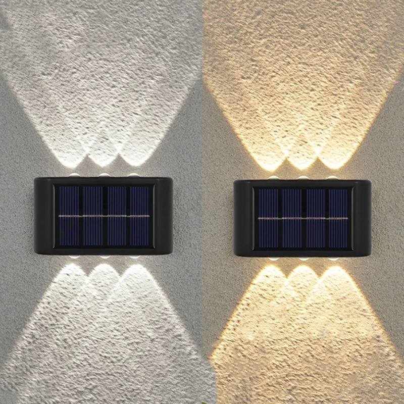 Lámpara Solar de pared impermeable para exteriores, iluminación luminosa, decoración de jardín, valla de escalera, luz Solar, 10LED