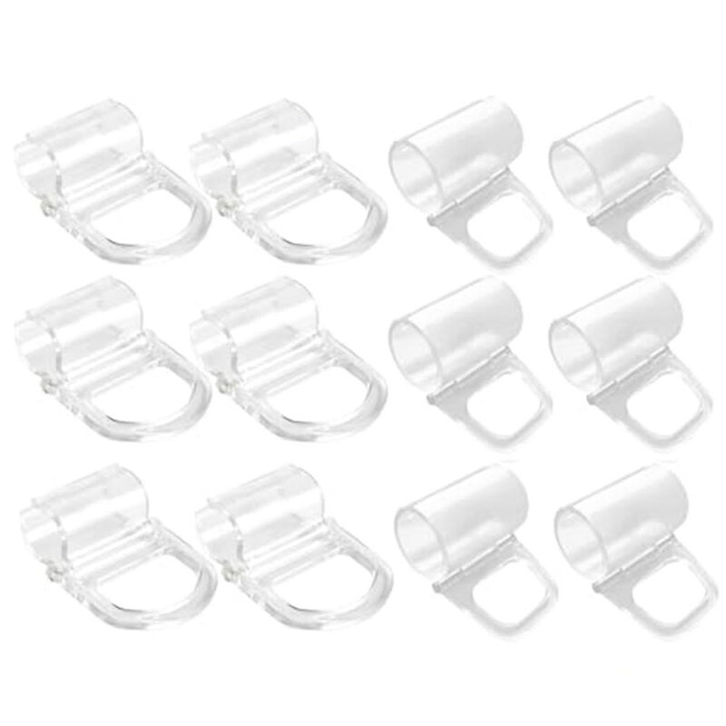 12pcs Curtain Handle Accessories Roller Blind Pull-Down Clips Transparent For Home Blind Accessories ABS Transparent Bathrooms