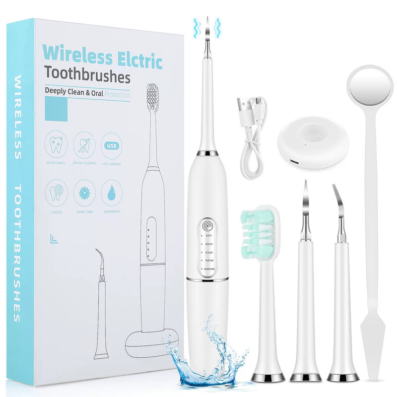 5 velocità Touch Tooth Stone Remover Home Electric Tooth Cleaner denti strumento di bellezza macchina per sbiancare i denti Lipolaser