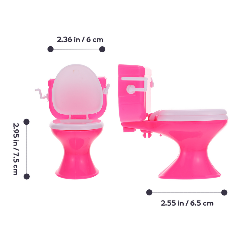 Dollhouse Toilet Miniatures Toy Accessories Bathroom for Kids Furniture Toys Girl
