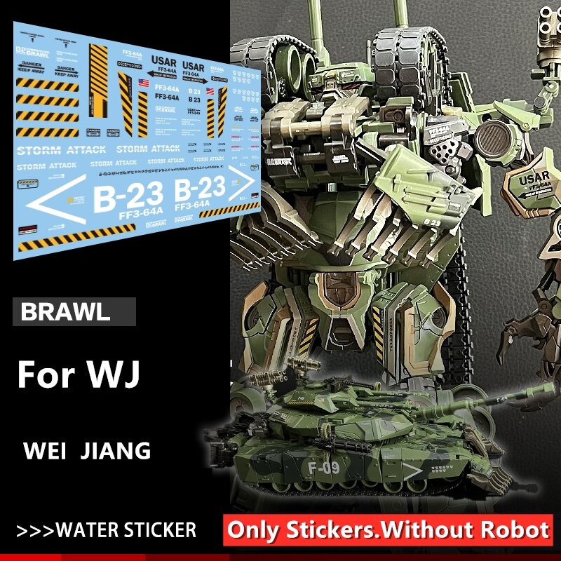 Water Sticker Upgrade Kit For Transformation WEIJIANG WJ Oversized Brawl Action Figure Accessories
