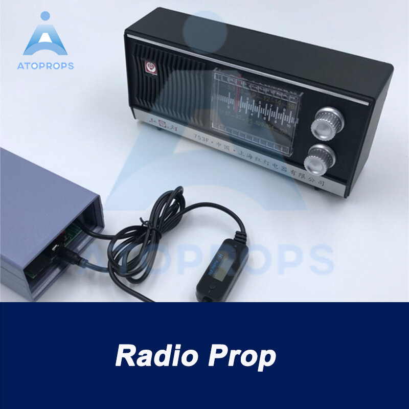 Escape room prop Radio Prop Turn the radio into correct frequency to play clues secret chamber game  ATOPROPS