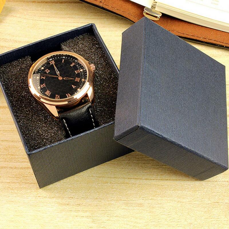 Tragbare Vintage Uhr Vitrine Uhr Aufbewahrung sbox Uhr Veranstalter quadratische Armband Schmuck halter Aufbewahrung koffer Verpackungs box