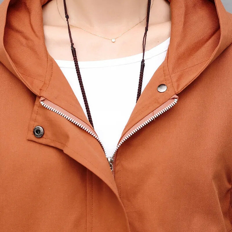 여성용 후드 포켓 바람막이 외투 상의, 짧은 재킷, 한국 버전 패션, 용수철 가을, 2024 신상