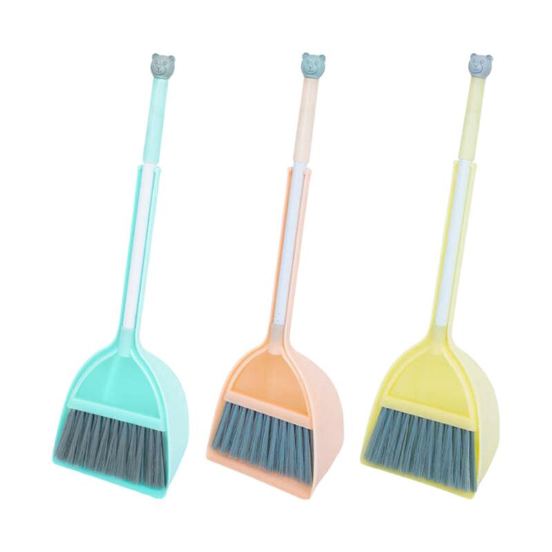 Household Mini Kid Broom and Dustpan Set Birthday Gifts Housekeeping Play Set Children Sweeping House Cleaning Toy Set for Girls