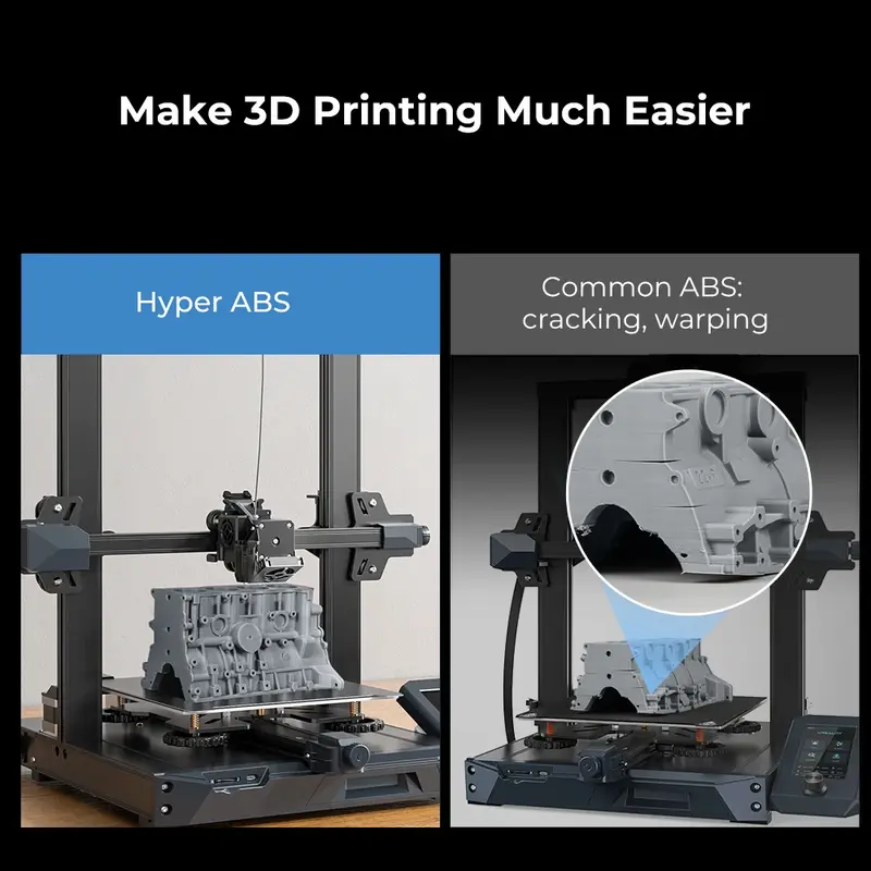 Creality-Filament Hyper ABS pour imprimante 3D, conçu pour une grande vitesse, 1.75mm umental, 1kg(2.2 artériel)/bobine, 350mm