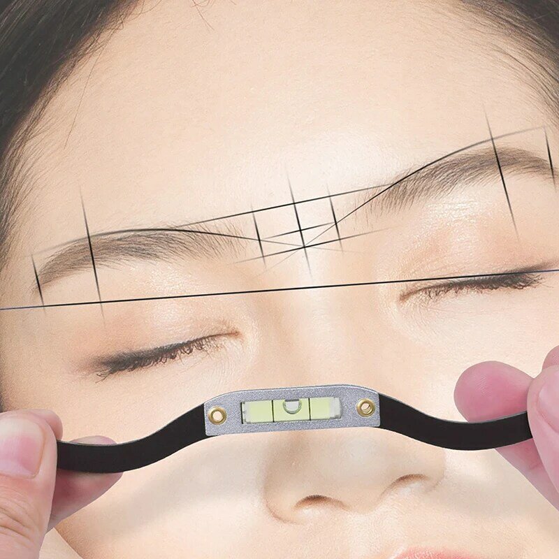 Eyebloguing-Règle de ligne de positionnement semi-continu, horizontal, front, outil de ficelle, niveau de microblading, tatouage, sourcil
