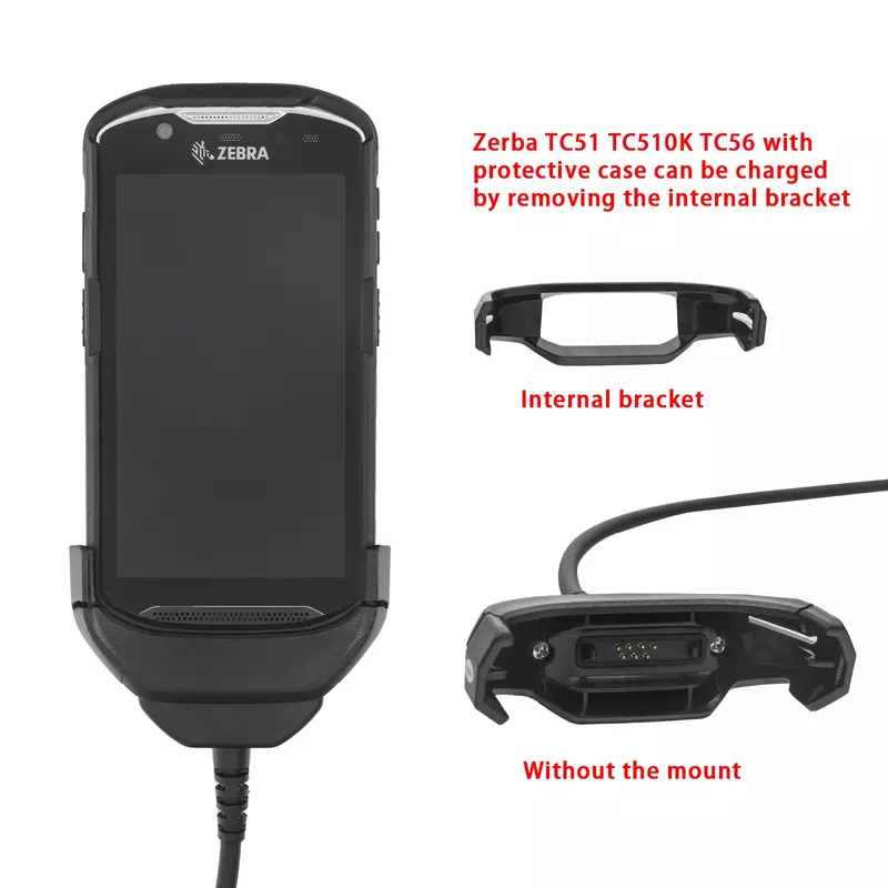 Câble de données USB pour Zebra Motorola TC51 TC510K TC56 remplacer CBL-TC51-USB1-01