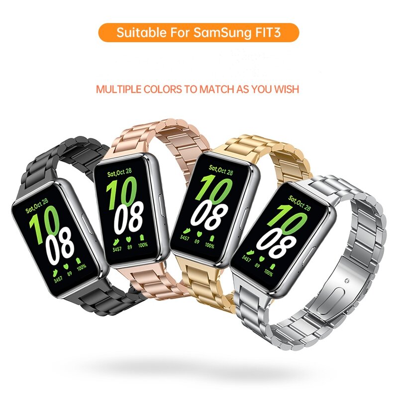 Metal Watch Band For Samsung Galaxy Fit3 Fashion Business Strap For  Galaxy Fit3 Wristband Replacement Accessories