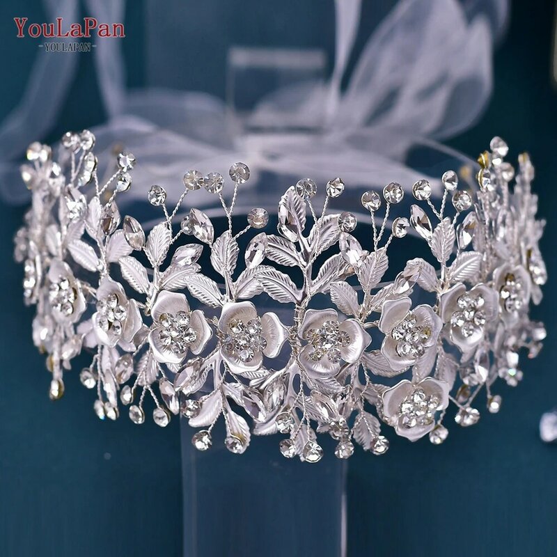 YouLaPan SH349 Elegant Wedding Dresses Belt Alloy Flower Crystal Belts for Bride Women Waistband Jewel Accessories Bridal Sashes