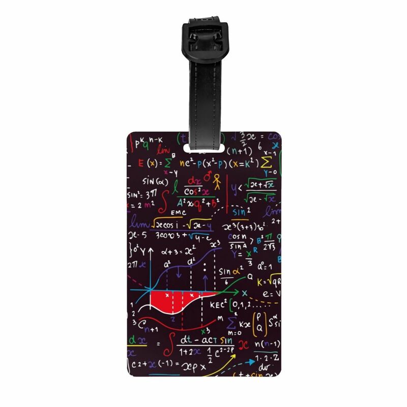 Amazing World Of Mathematics Luggage Tag for Travel Suitcase Math Teacher Privacy Cover ID Label
