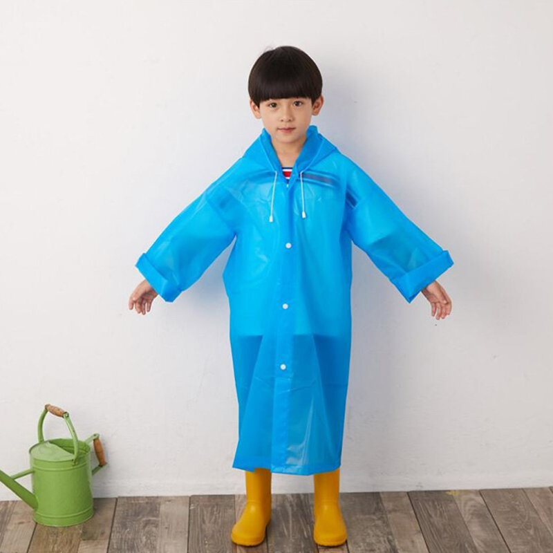 Children Rain Poncho Non-Disposable Travel Rain Gear Coat Outdoor Hiking Accessories Child Raincoat Kids Rainwear Waterproof