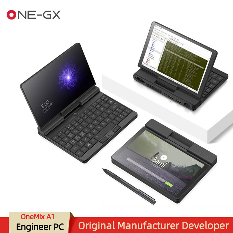 One-Netbook A1 Engineer Pc Mini Laptop 7 Inch Ips Intel Kern I5-1130G7 I3-1110G4 Zakcomputer Windows 11 16G 512Gb
