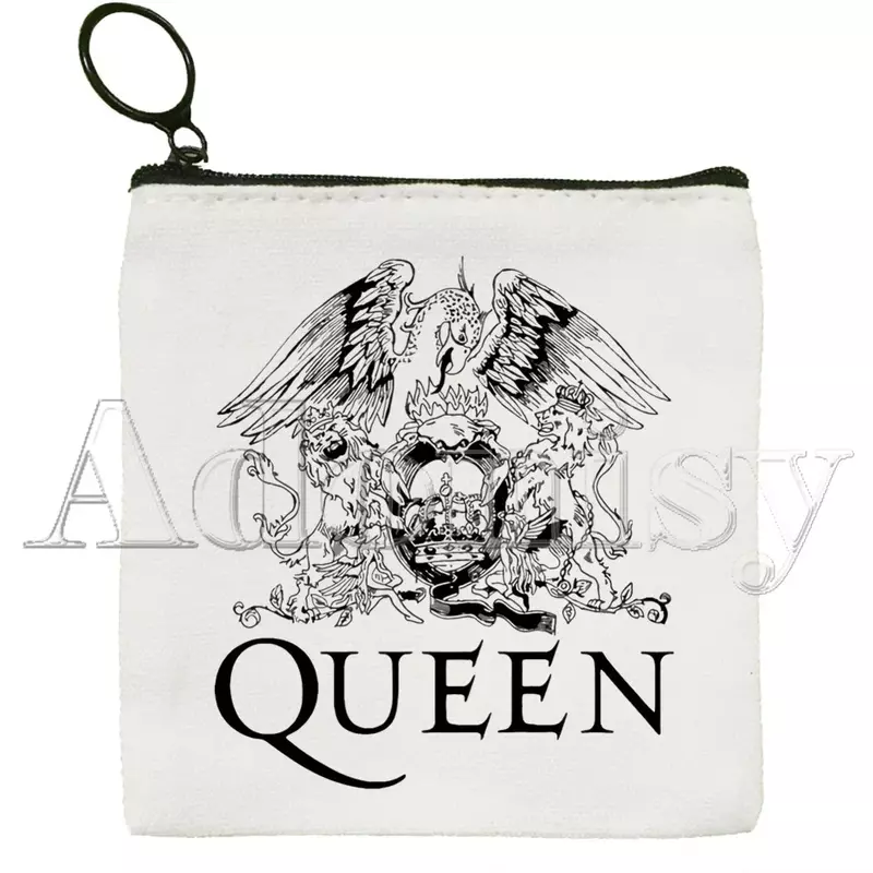محفظة نقود من قماش زئبقي Queen Freddie ، مجموعة محفظة عملات معدنية ، محفظة صغيرة ، حقيبة مفاتيح بسحاب ، هدية يد