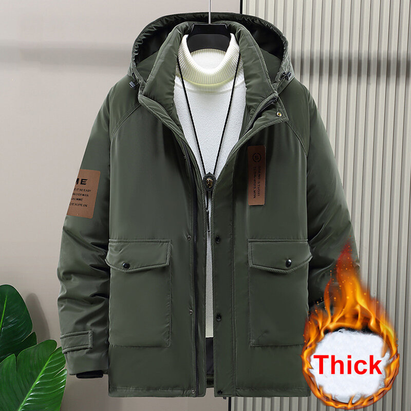 Winter Cargo Parkas Men Warm Thick Jacket Coats Plus Size 10XL 11XL Waterproof Parkas Fashion Casual Winter Jacket Male