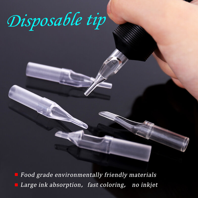 50Pcs Sterilized Disposable Transparent Tattoo Machine Gun Nozzle Tips Plastics Needle Tube For Tattoo Machine Needle  Kits