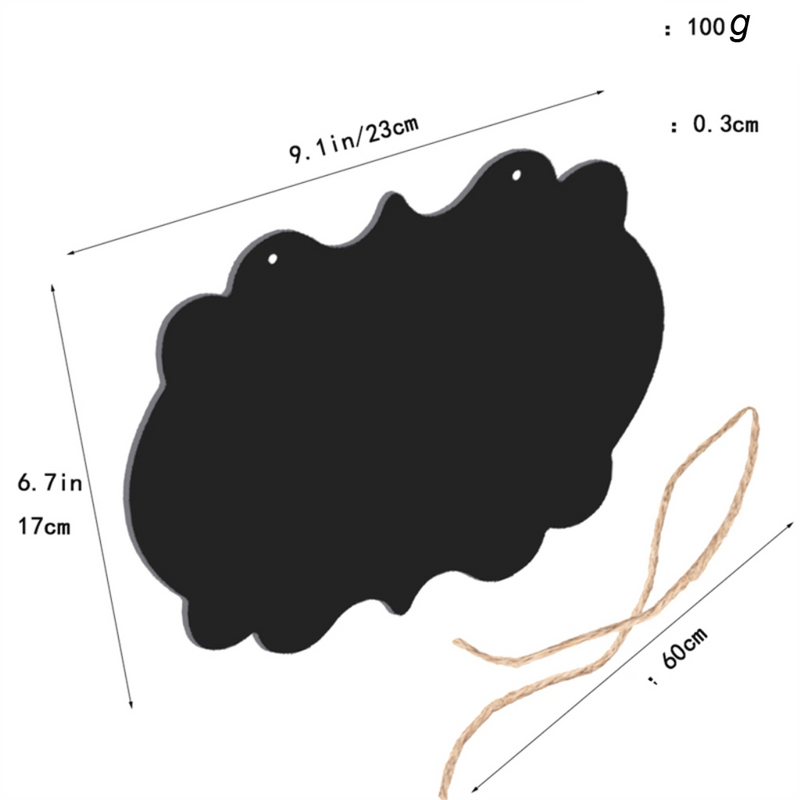 กระดานดำสองด้านกระดานข้อความลบได้แผ่นป้ายเครื่องตกแต่งฝาผนังพร้อมสายแขวน (160208)