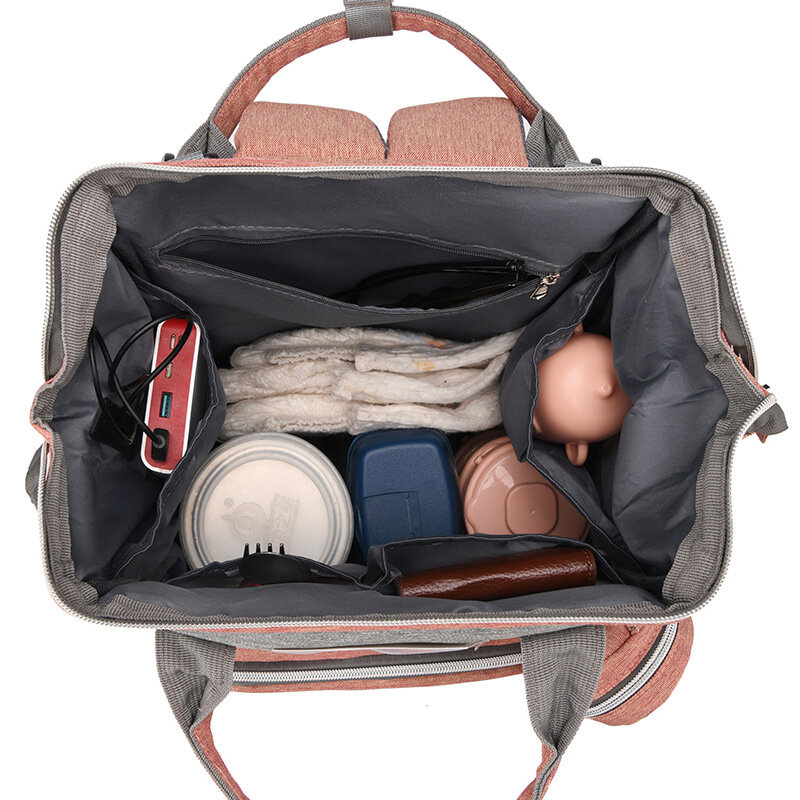 Múmia maternidade bebê fralda saco, Carrinho de mochila, Grande capacidade, Travel Nursing Bag, Cuidados com o bebê mudando fralda sacos