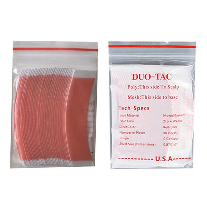 72Pcs/Lot Duo Tac Lace Wig Sided Double Tape Super Strong Adhesive Hair System Extension Strips for Toupees/Lace Wig C