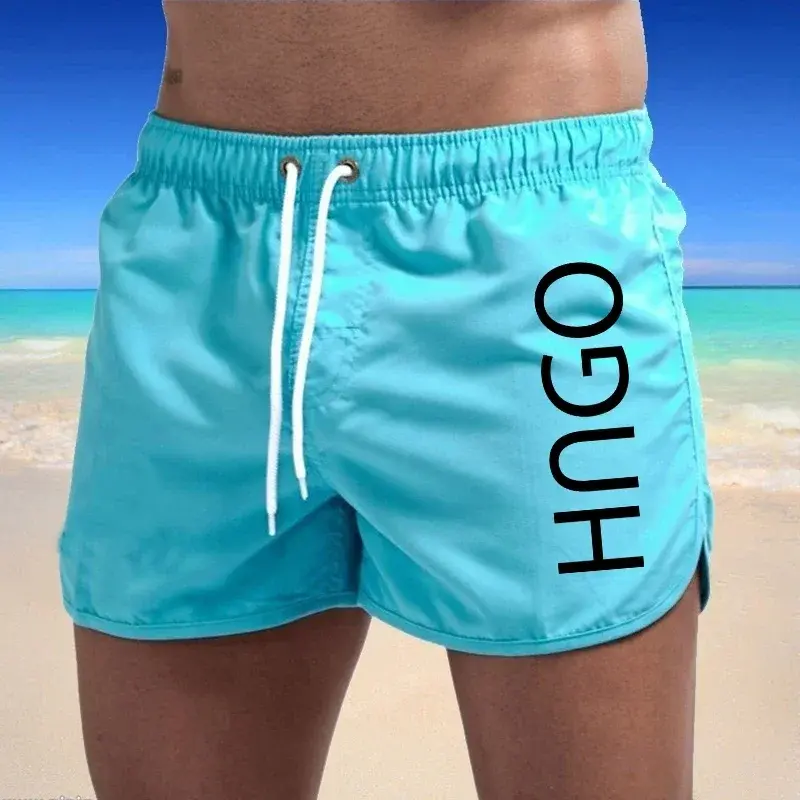 Мужские легкие шорты для плавания, быстросохнущие пляжные шорты с низкой талией, сексуальный мужской купальник, летние шорты для серфинга, новинка 2024