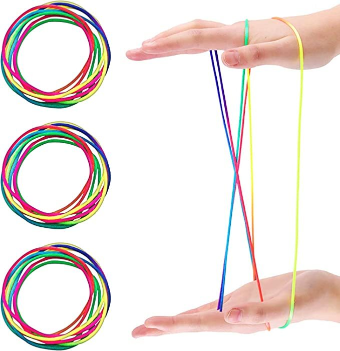 3Pcs Thread Rope Lightweight Game Toys Educational Coloured Rope Chain