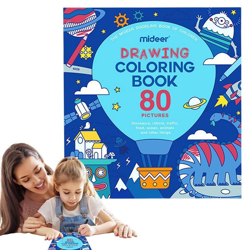 Libro de colorear para niños, juguetes educativos de aprendizaje temprano, práctica de dibujo, tinta de grado alimenticio, arte artesanal, regalo para niños Bo