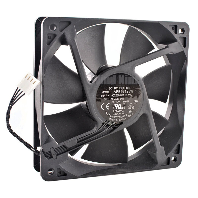 AFB1212VH 12cm 120mm fan 120x120x25mm DC12V 0.60A 907238-001 927549-001 4pin Cooling fan for Z4 G4 Workstation chassis CPU