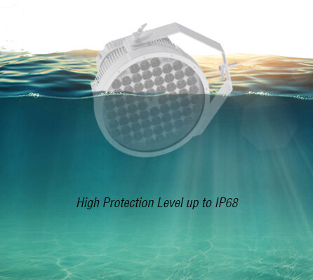 Reflector marino LED de acero inoxidable, 75w, 100w, 150w, 180w, 240w