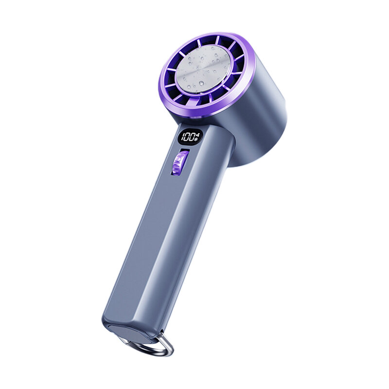 1 szt. 3000 mAh/3,7 V Mini przenośny wentylator ręczny półprzewodnikowy wentylator chłodzący USB akumulator bezłopatkowy turbowentylator szybkie chłodzenie