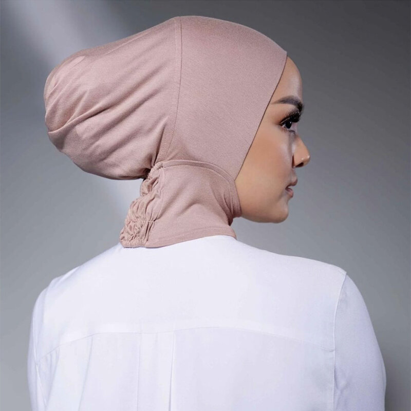 Nuovi Hijab interni musulmani cappellini sottoscocca in cotone elasticizzato tinta unita Islam copricapo cofano femmina sotto turbante Hijab