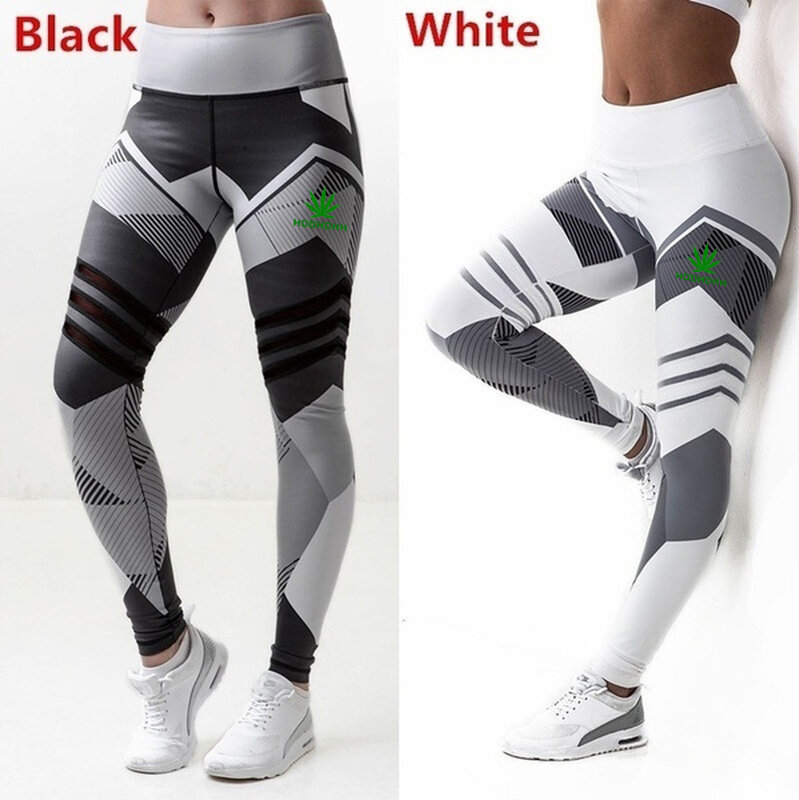 HDDHDHH-Leggings de Fitness de Cintura Alta para Mulheres, Leggings Impressos, Running Workout Sweatpants, Elementos Geométricos Yoga Pants