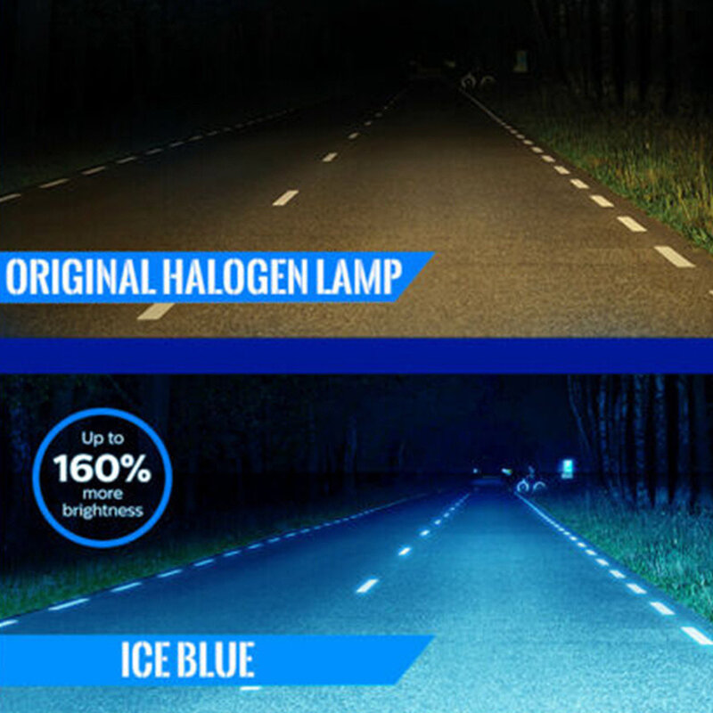 2PCS H7 LED Headlight High/Low Kit Bulbs Car Fog Light 8000K Error Free Ice Blue Reversing Lights Aluminum Alloy Car Light