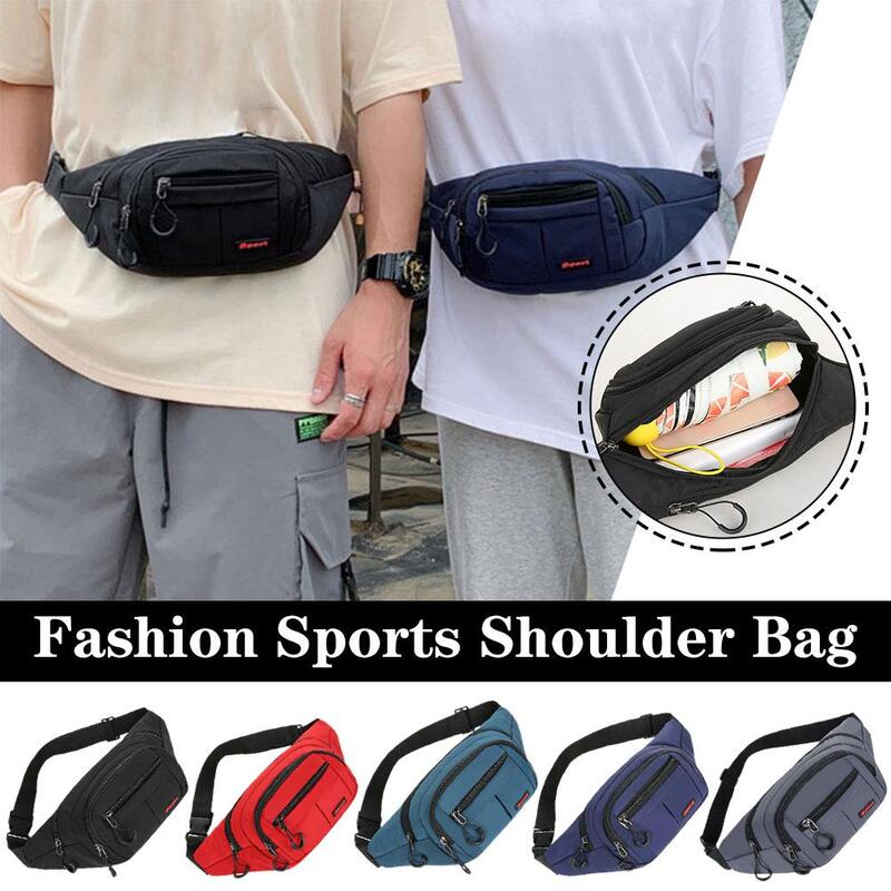 Bolso de hombro deportivo para mujer, mochila de pecho para correr, Fitness, versión coreana, R8I4