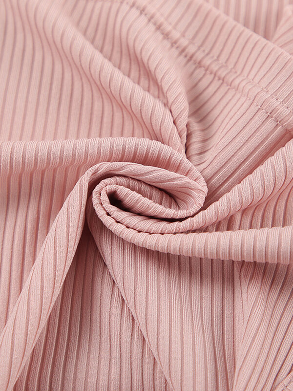 Marthaqiqi ชุดนอนผู้หญิงลำลองสีชมพูคอกลมสุดเซ็กซี่เสื้อกล้ามเสื้อครอปท็อปกางเกงขาสั้นใส่นอน pakaian rumahan ฤดูร้อน